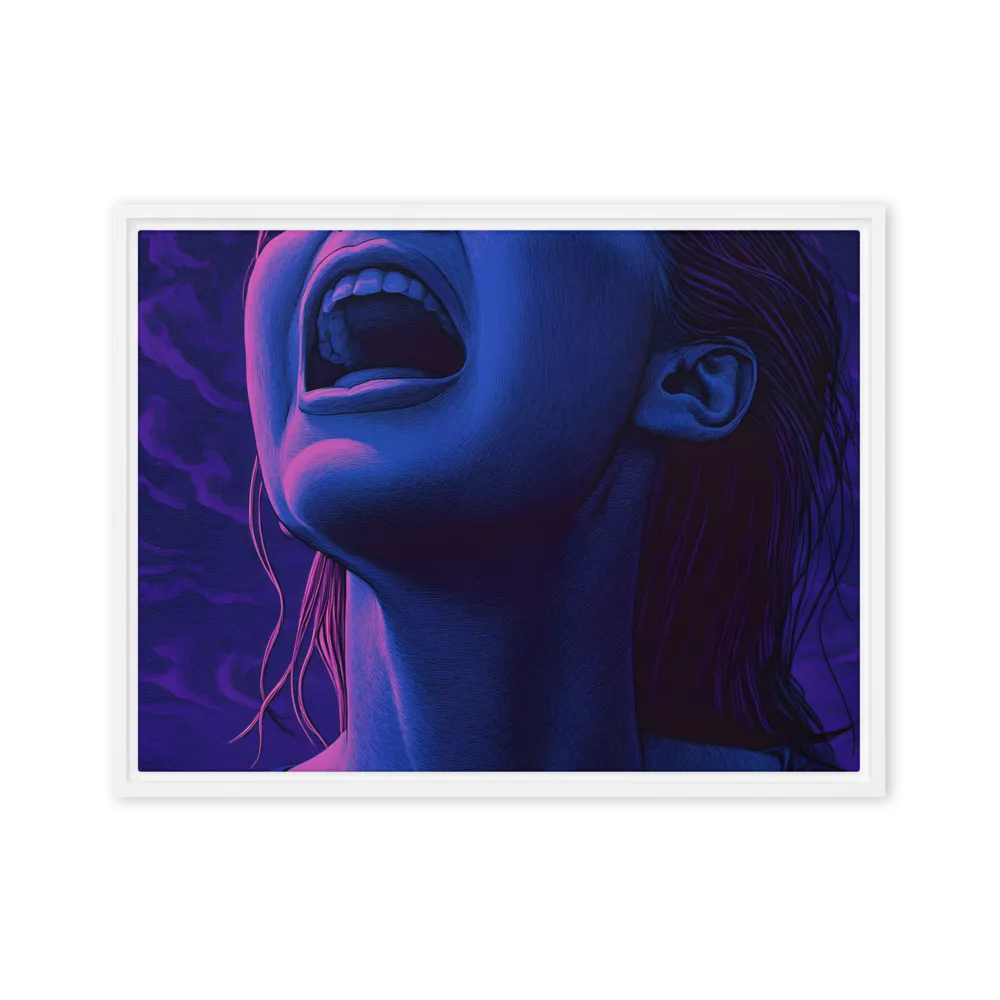 Echoes of Anguish | Canvas with White Frame | 18″×24″