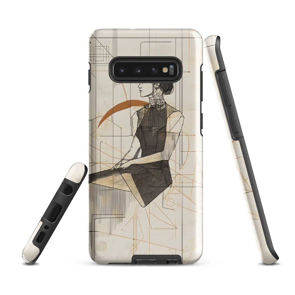 Geometric Elegance | Phone Case |  S10 Plus | Tough Case | Glossy