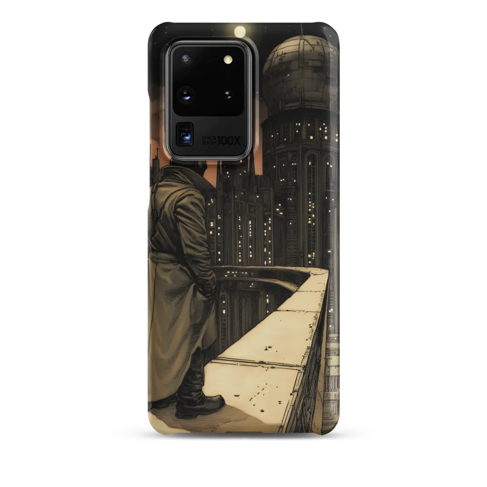A Contemplative Gaze Over the Futuristic Metropolis