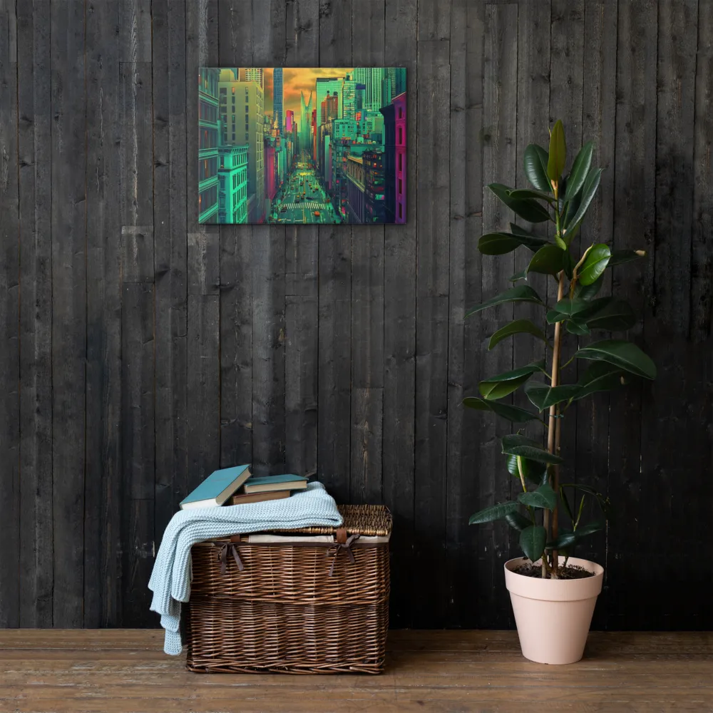 Urban Surrealism: Neon Dreams | Thin Canvas | 18″×24″