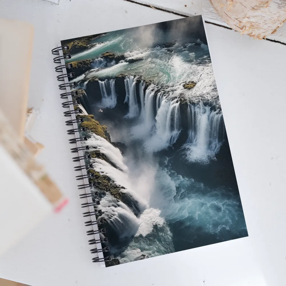 Ethereal Cascade: Nature's Power Revealed | Spiral Notebook