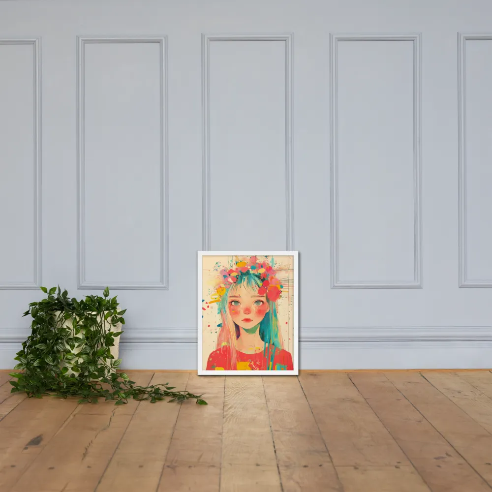 Whimsical Blossom | Poster with White Frame | 16″×20″