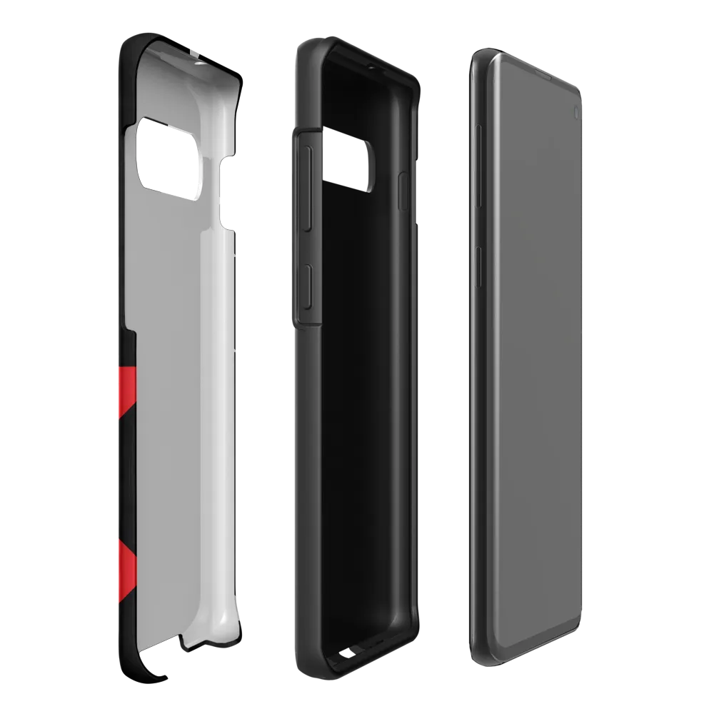 Geometric Symphony in Contrast | Phone Case |  S10 Plus | Tough Case | Matte