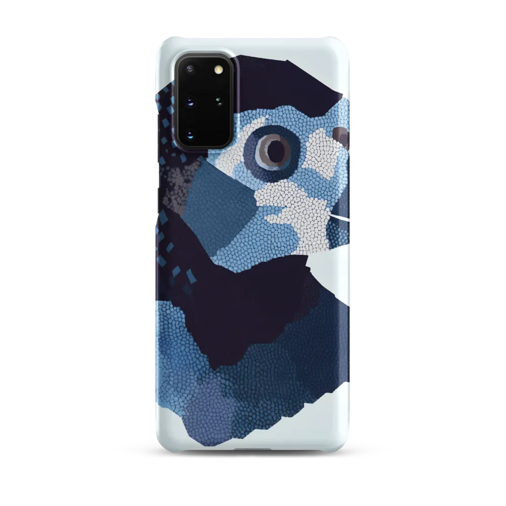 Abstract Avian Portrait in Blue