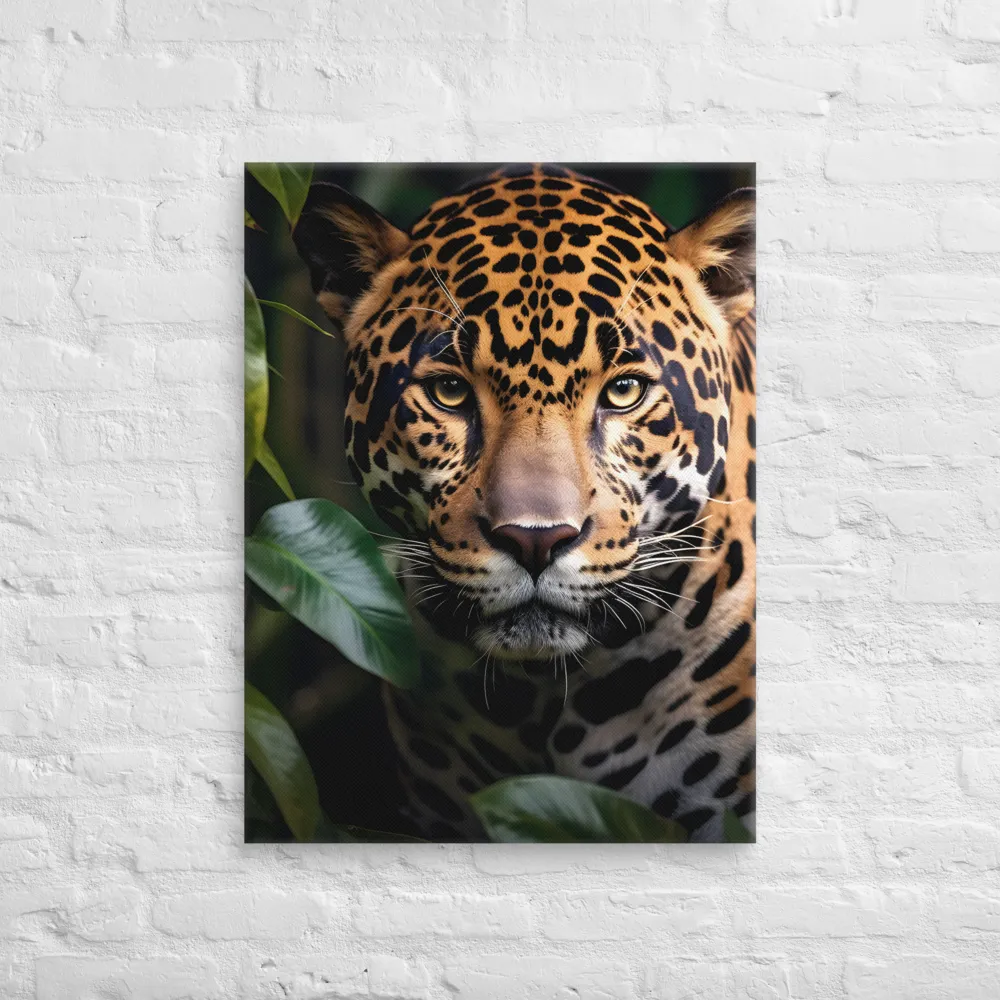 The Intensity of Nature: A Jaguar’s Gaze | Canvas | 24″×32″