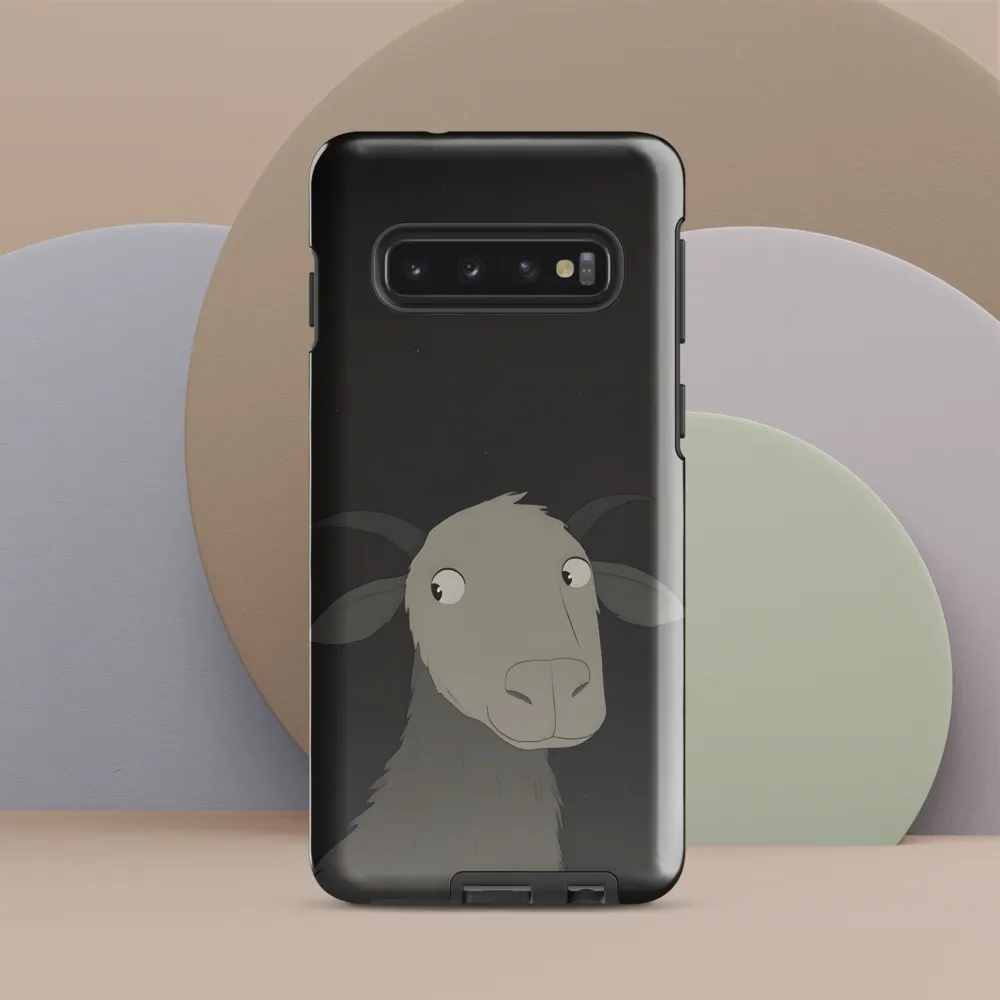 Whimsical Goat in Darkness