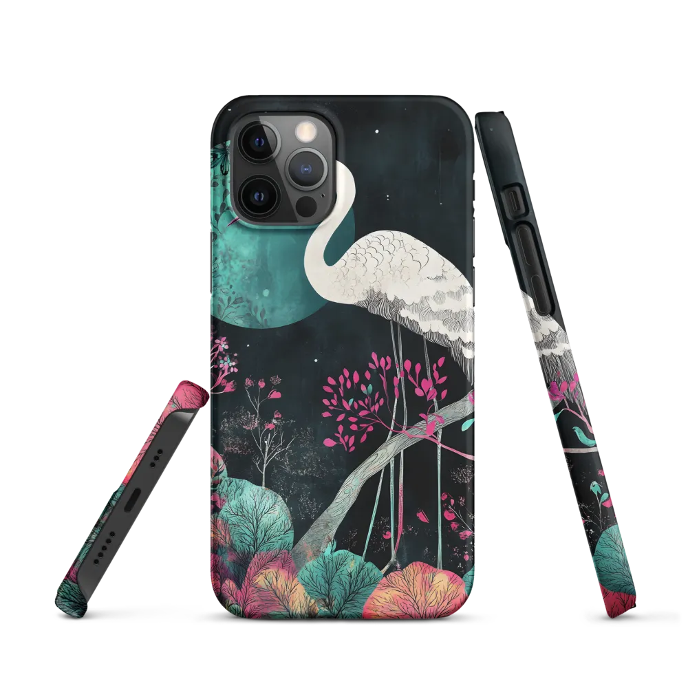 Ethereal Presence: Heron in a Floral Dreamscape