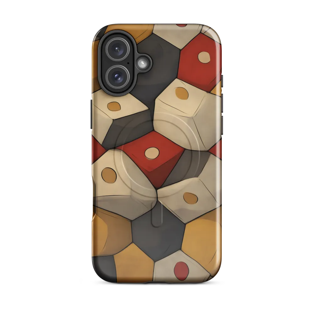 Interlocking Hexagons: An Abstract Dance of Color