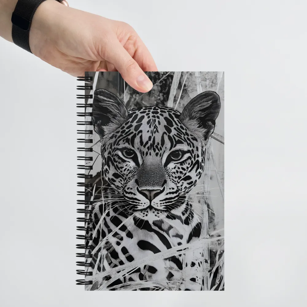 Majestic Gaze: The Leopard's Portrait | Spiral Notebook