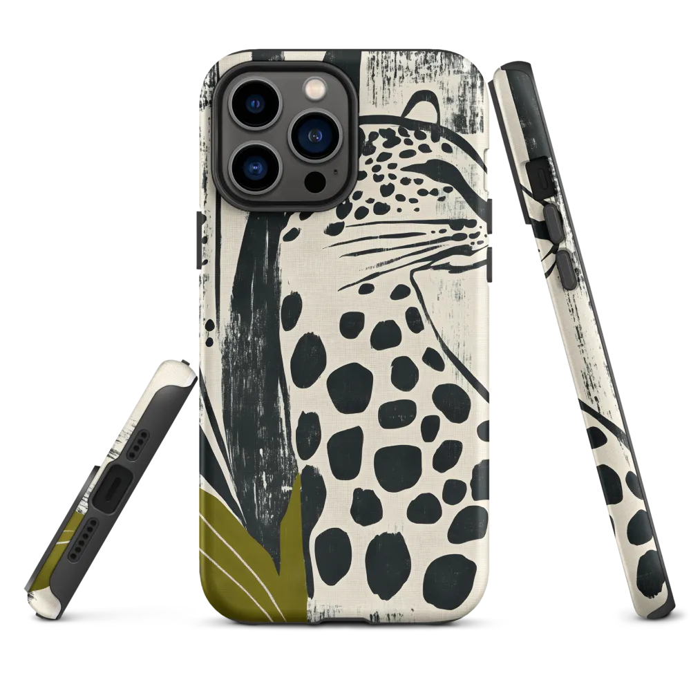 Leopard in Silhouette: A Modern Appeal | Phone Case |  13 Pro Max | Tough Case | Matte