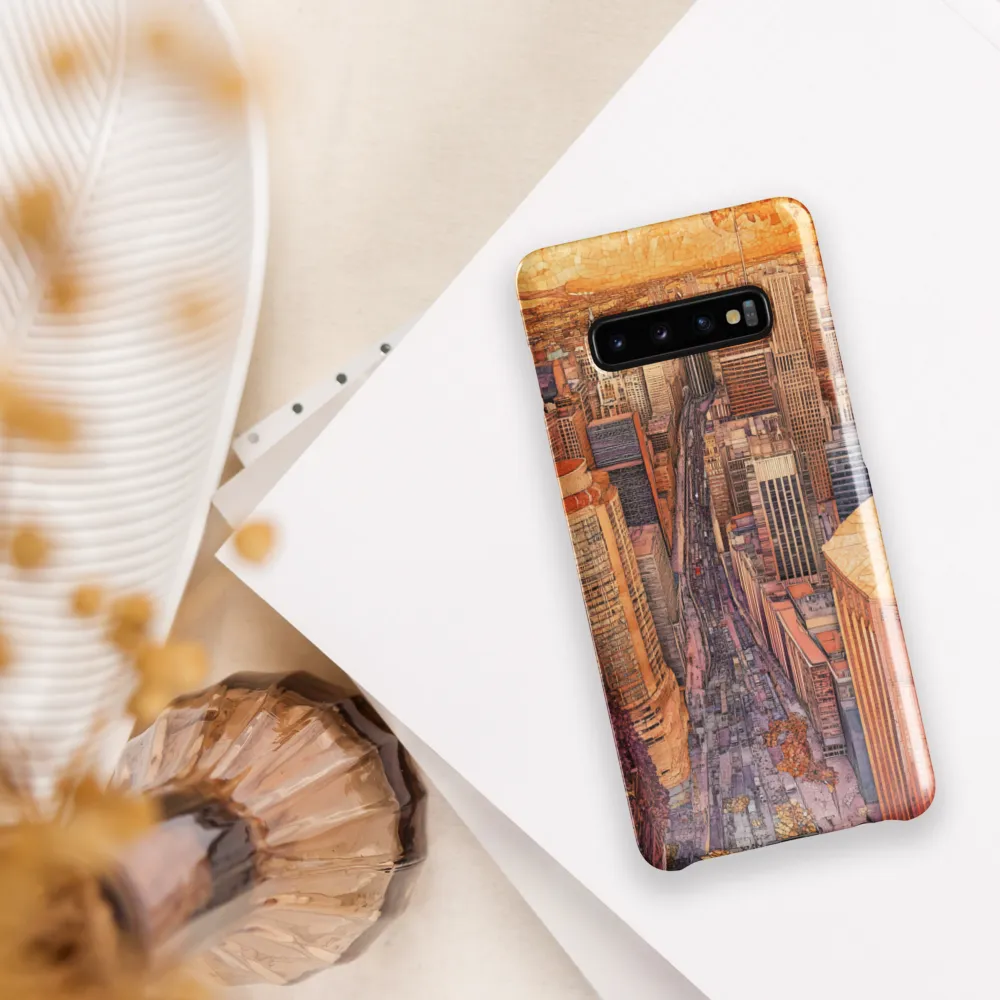 Mosaic Cityscape at Dusk | Phone Case |  S10 Plus | Snap Case | Glossy