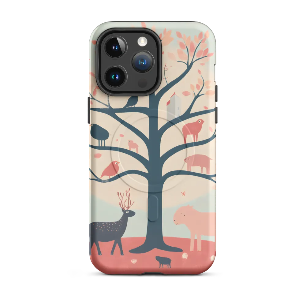 Whimsical Tree with Playful Creatures