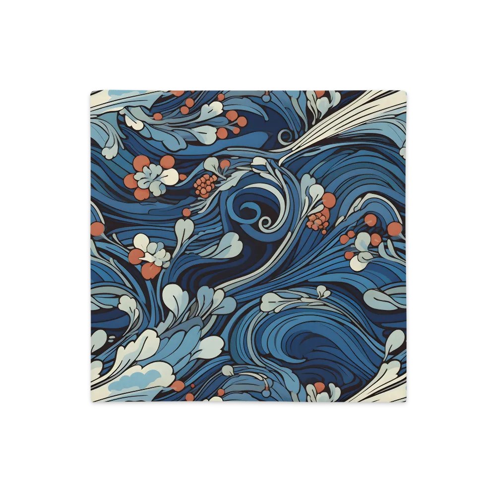 Nature's Elegance: An Oceanic Tapestry | Pillow Case | 18″×18″