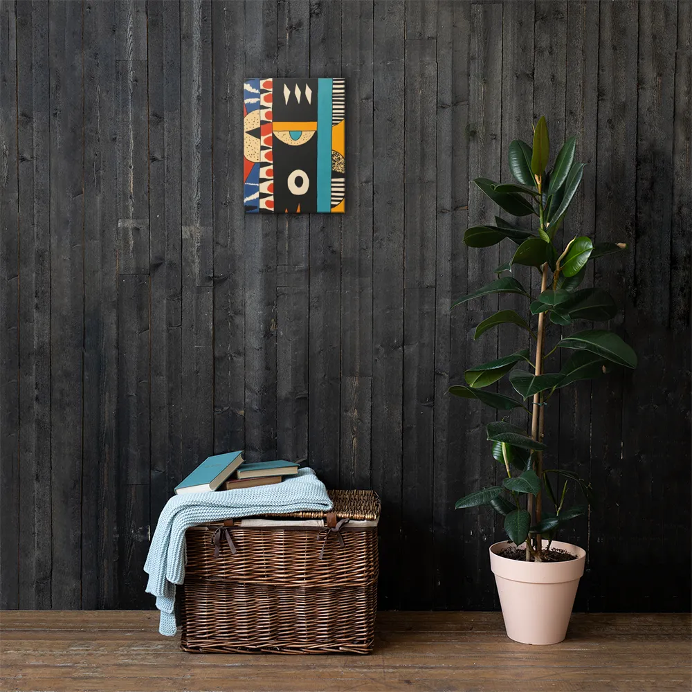 Playful Geometry: A Modern Abstract Exploration | Canvas | 12″×16″