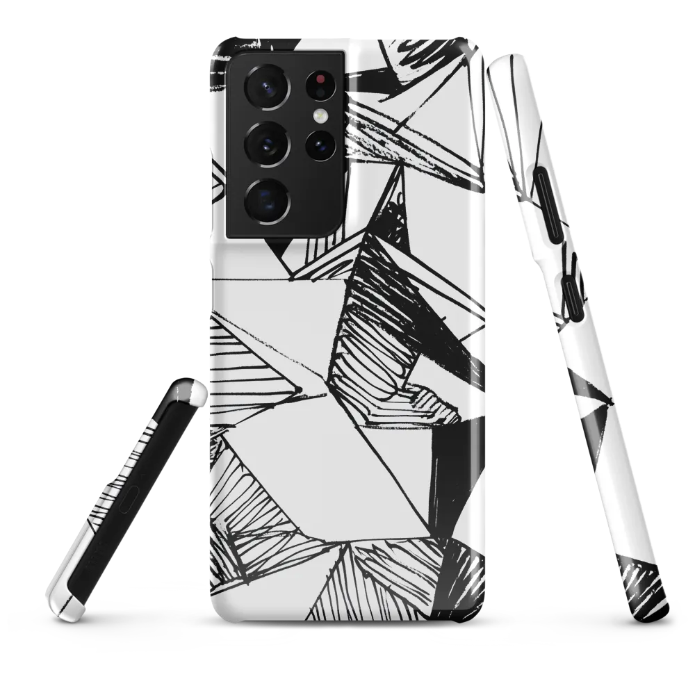Dynamic Geometry in Ink | Phone Case |  S21 Ultra | Snap Case | Glossy