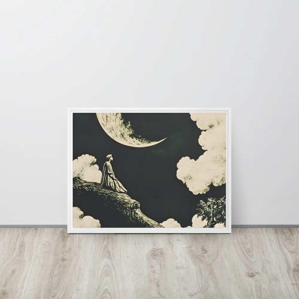 Whispers of the Moon | Canvas with White Frame | 18″×24″