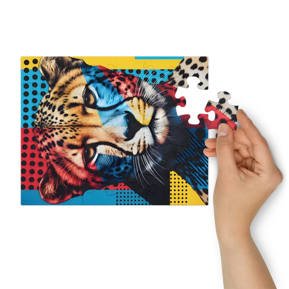 Chromatic Cheetah 
 Jigsaw Puzzle in Tin Box