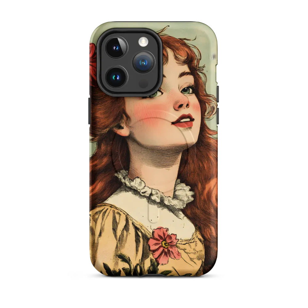 Whimsical Portrait of a Flower-Adorned Girl