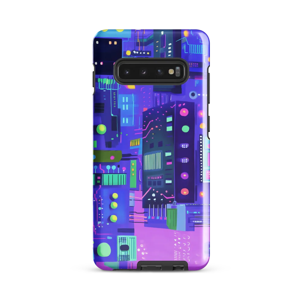 Futuristic Cityscape: A Digital Dream | Phone Case |  S10 Plus | Tough Case | Glossy