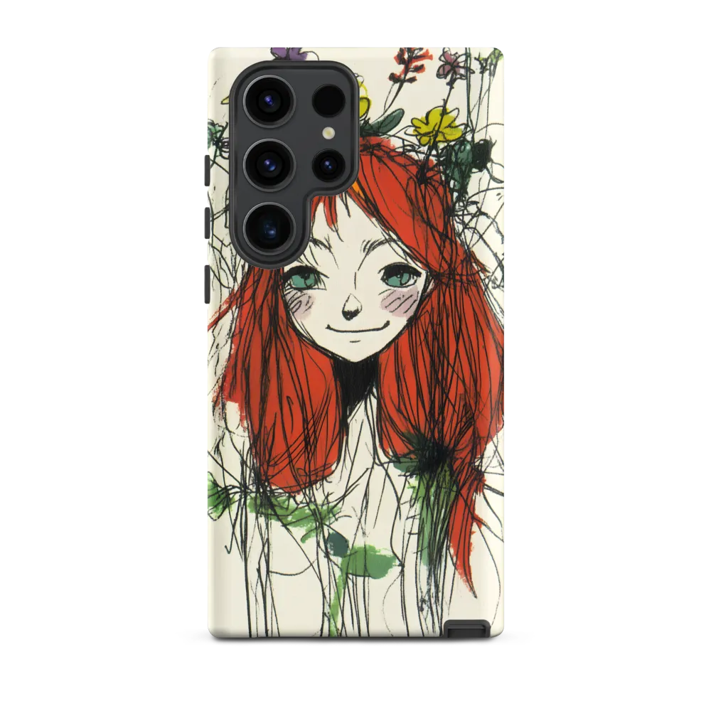 Whimsical Floral Portrait | Phone Case |  S23 Ultra | Tough Case | Matte