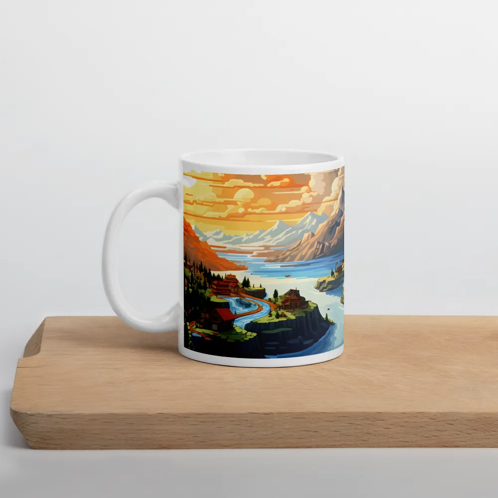 Tranquil Sunset Over Serene Landscape | Mugs | Multiple Sizes & Colors