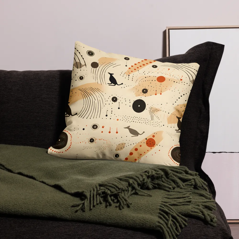 Playful Patterns in Earth Tones | Pillow | 22″×22″