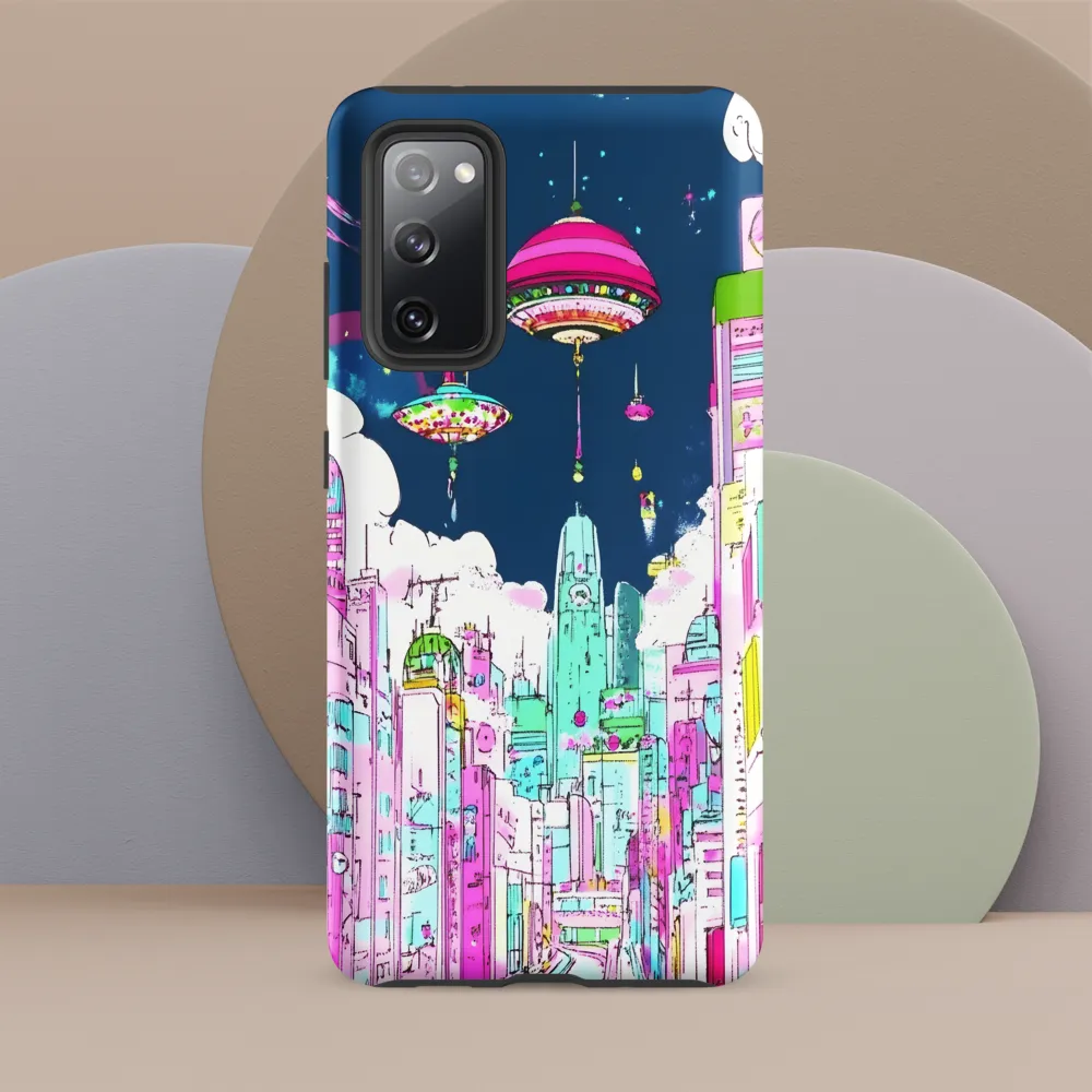Futuristic Cityscape with Floating Structures