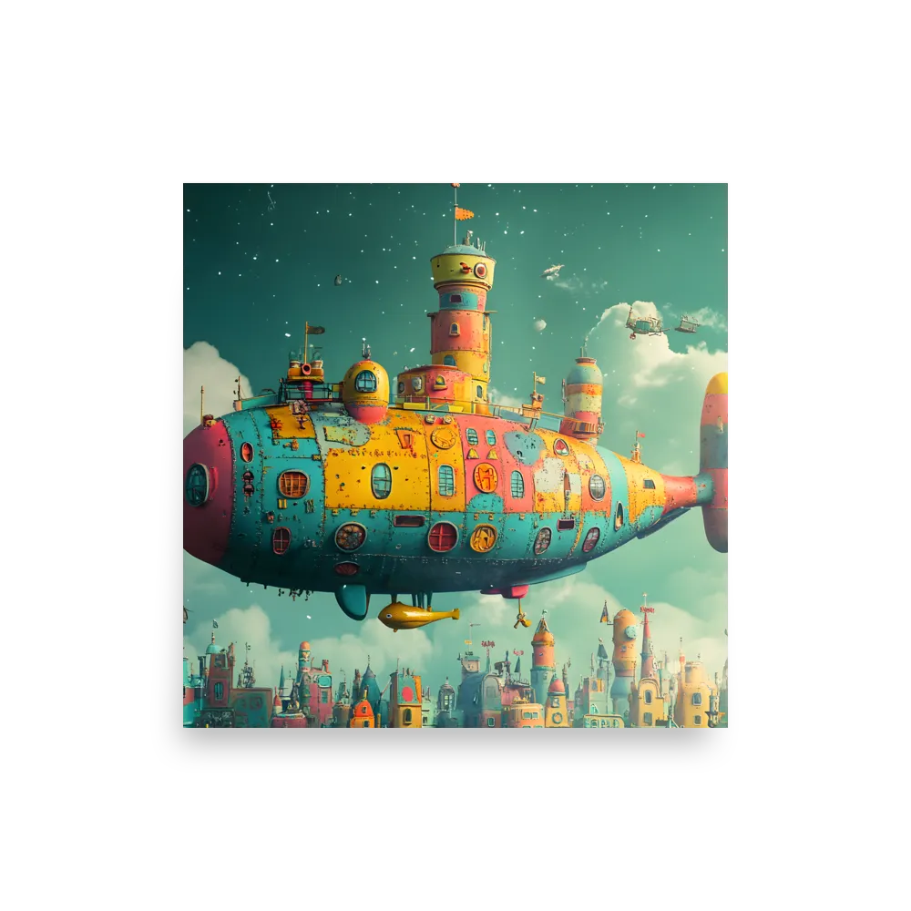 Submerged Dreams: A Whimsical Voyage | Poster | 14″×14″