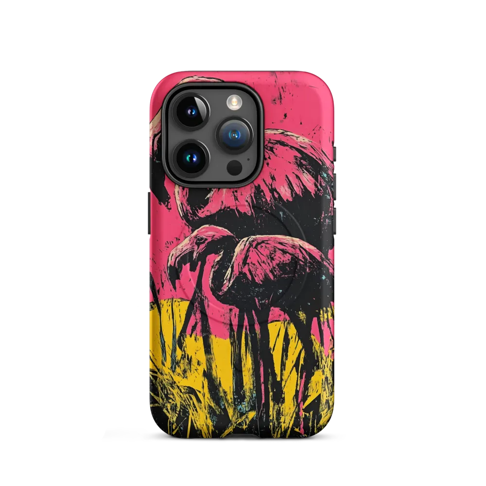 Flamingo Duet: A Pop Art Expression