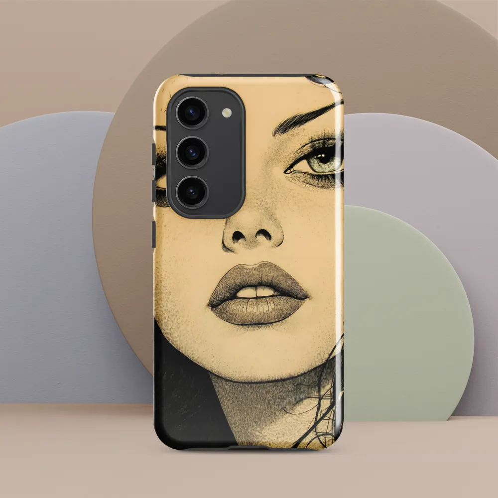 Enigmatic Gaze | Phone Case |  S23 | Tough Case | Glossy