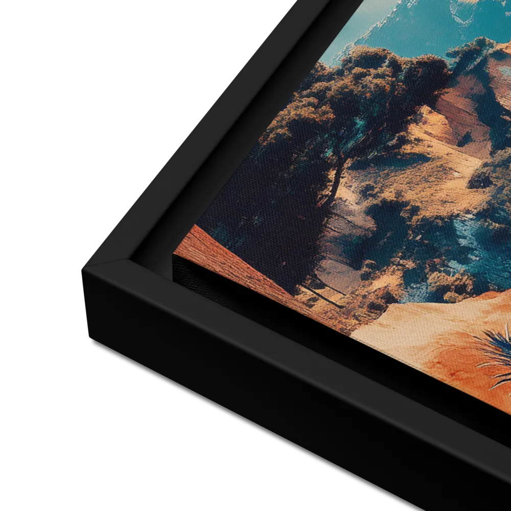 Elysian Waterscape | Canvas with Black Frame | 12″×16″