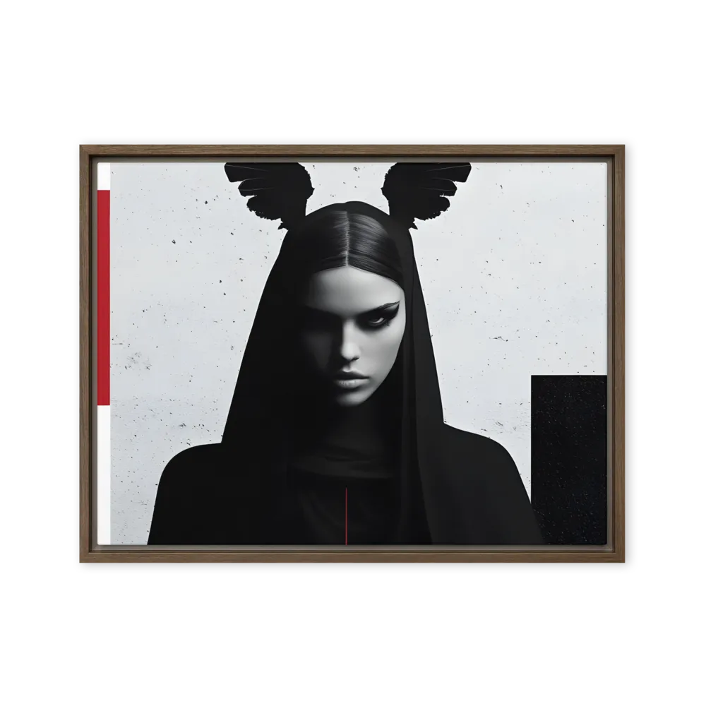 Whispers of Darkness | Canvas with Brown Frame | 18″×24″