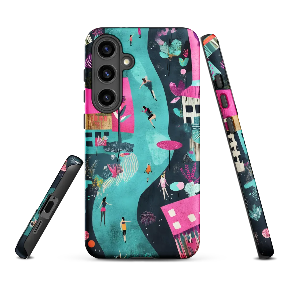 Whimsical Journey Through a Vibrant Landscape | Phone Case |  S24 Plus | Tough Case | Matte