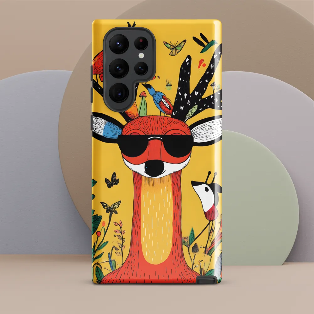 Playful Deer with Sunglasses