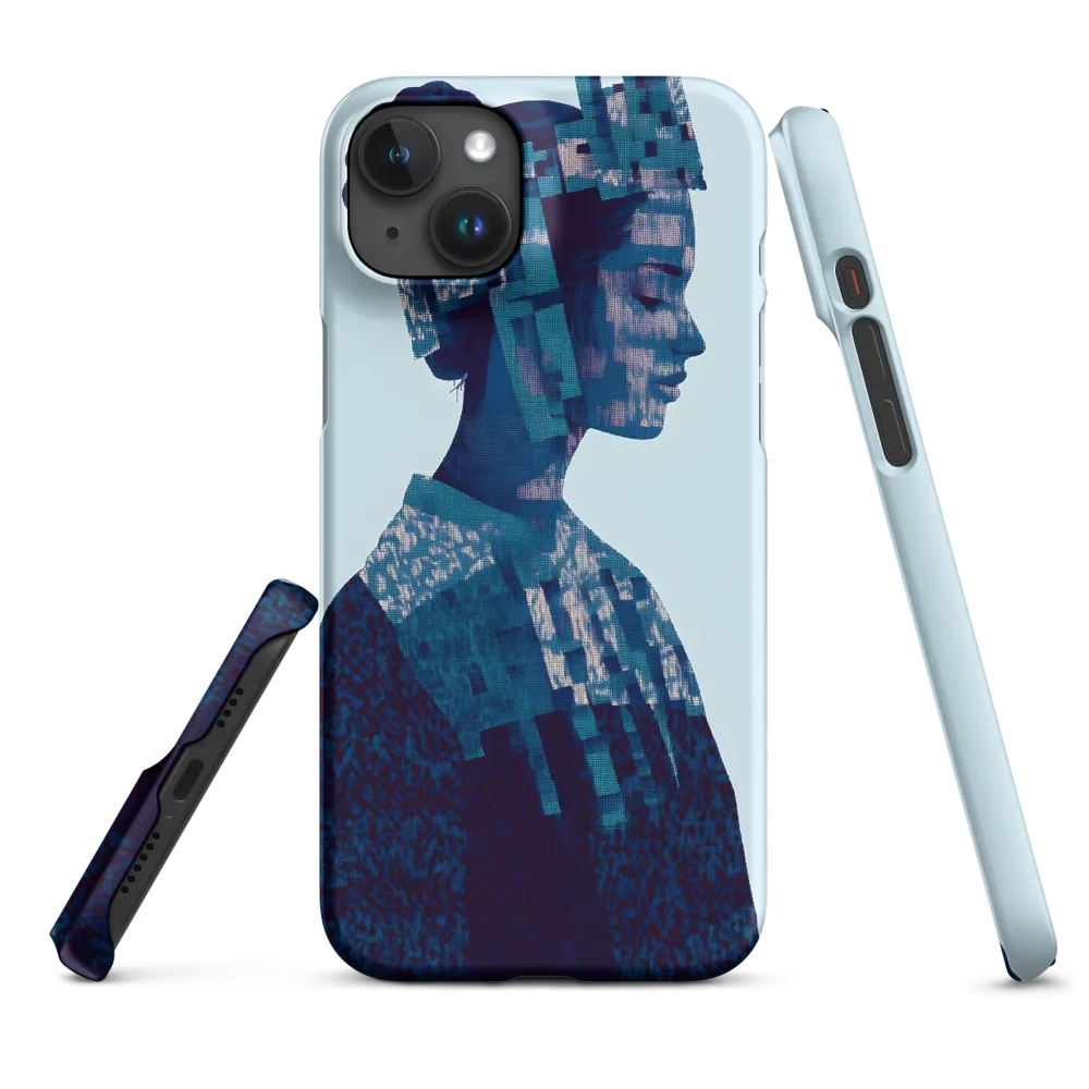 Digital Portrait in Abstract Blue