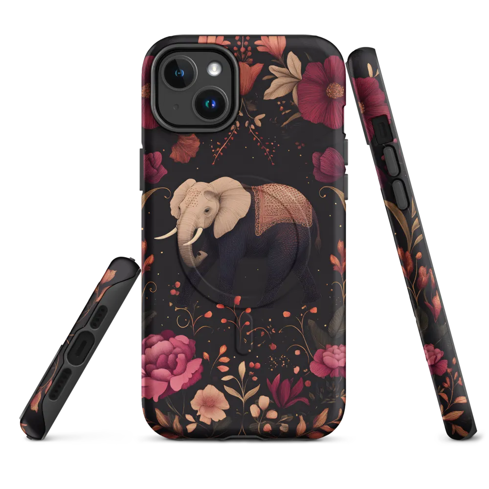 Whispers of the Wild: Elephants and Blooms