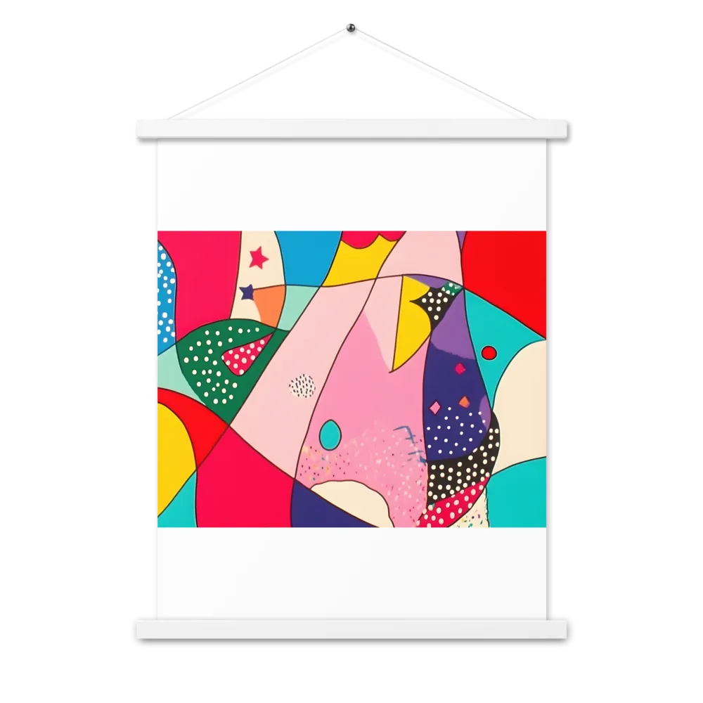 Playful Geometry in Color | Poster With White Wood Hanger | 18″×24″