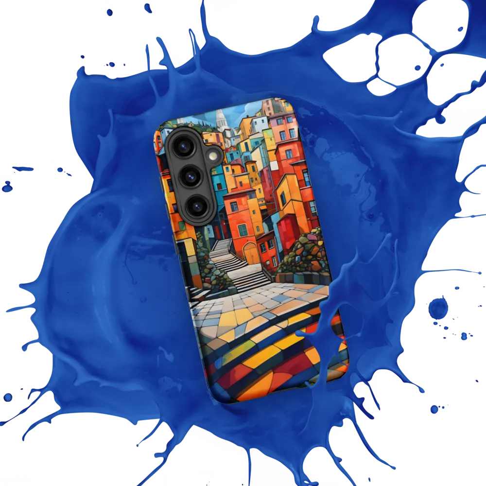Vibrant Village: A Cubist Journey