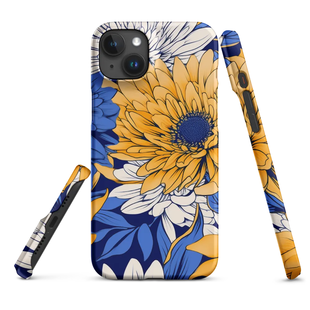 Floral Harmony in Blue and Yellow