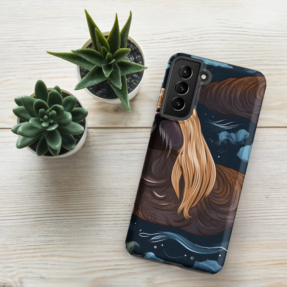 Whimsical Walruses in Deep Blue