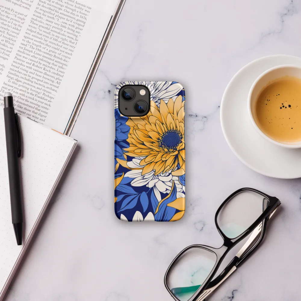 Floral Harmony in Blue and Yellow