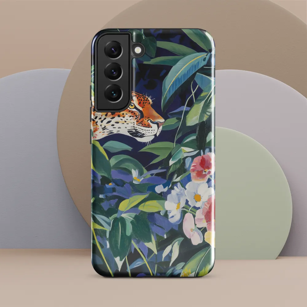 Hidden Majesty: The Jaguar Amongst Tropical Splendor | Phone Case |  S22 Plus | Tough Case | Glossy