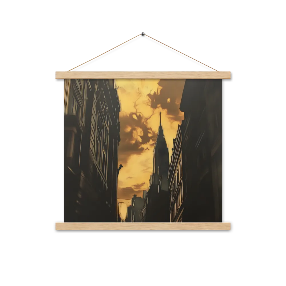 The Twilight Streets | Poster With Oak Wood Hanger | 18″×18″