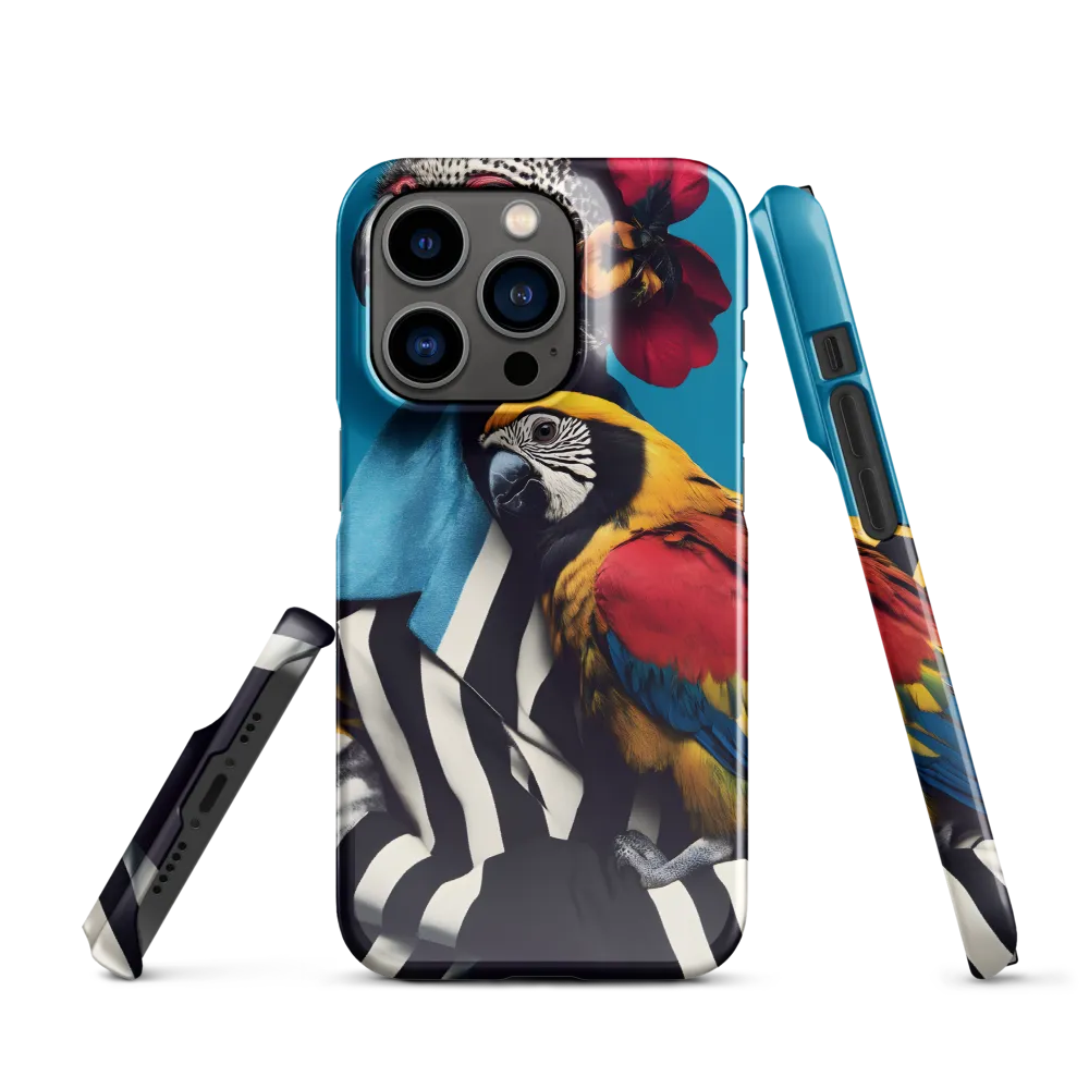 Vibrant Fusion of Flora and Fauna | Phone Case |  14 Pro | Snap Case | Glossy