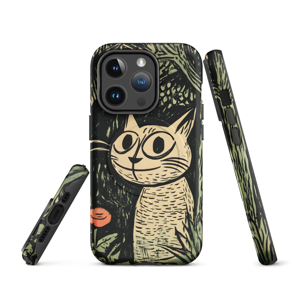 Whimsical Cat in the Forest | Phone Case |  14 Pro | MagSafe® Tough Case | Matte