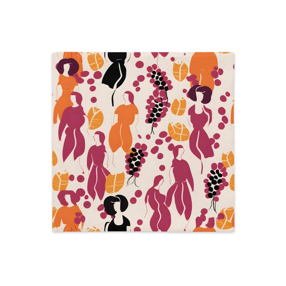 Fashion and Flora: An Abstract Dance | Pillow Case | 18″×18″