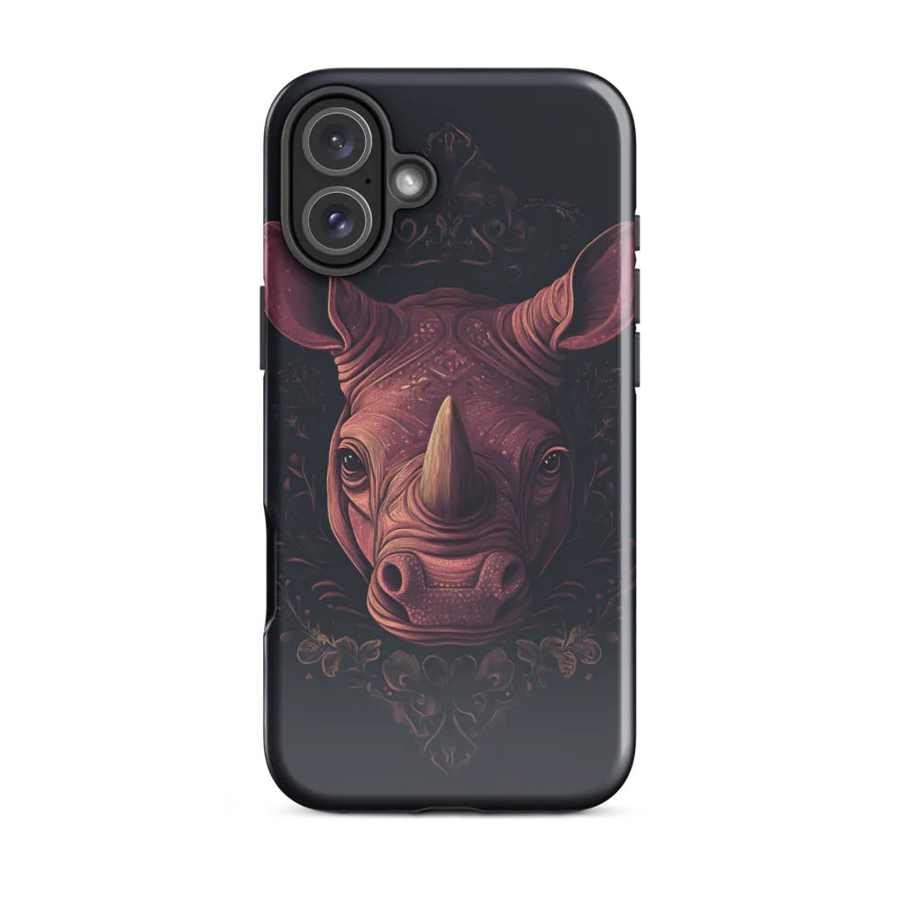 Regal Rhinoceros | Phone Case |  16 Plus | Tough Case | Glossy