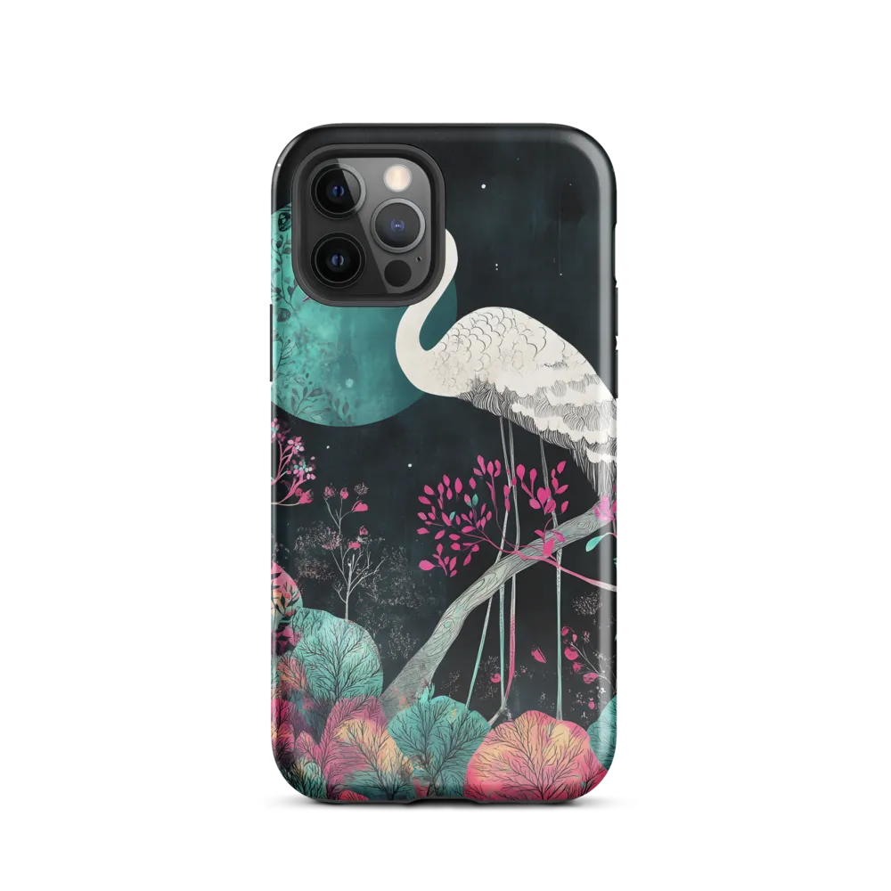 Ethereal Presence: Heron in a Floral Dreamscape