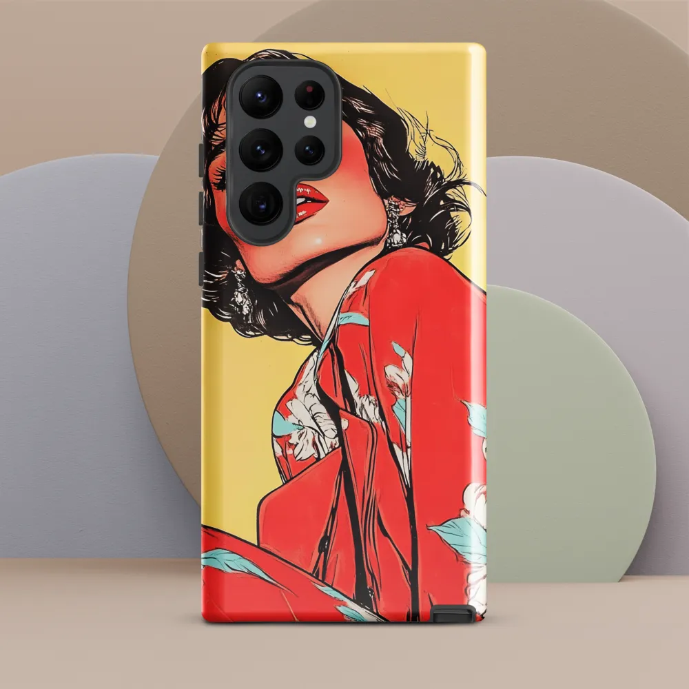 Striking Elegance in Pop Art | Phone Case |  S22 Ultra | Tough Case | Glossy
