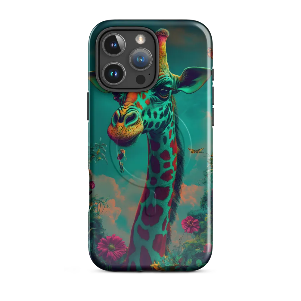 Whimsical Giraffe Among Blossoms